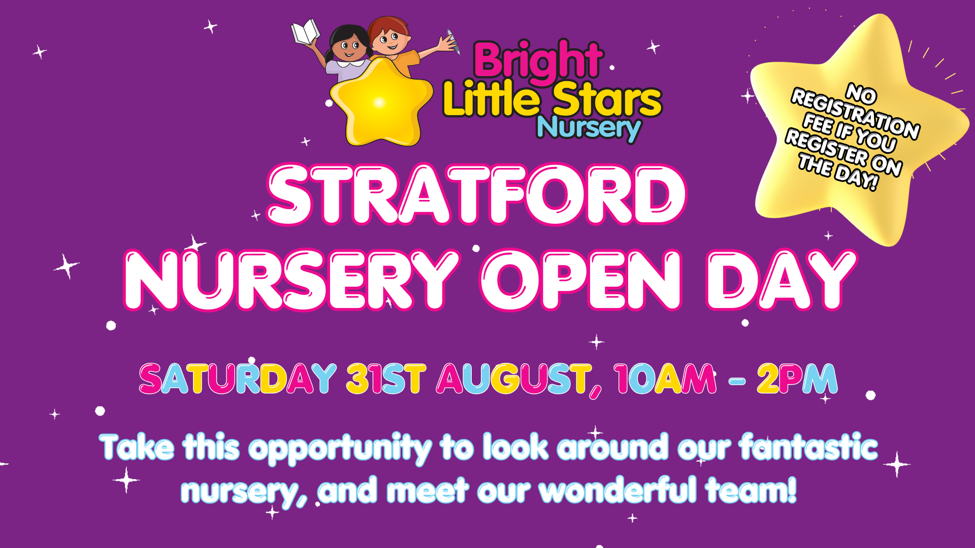 Bright Little Stars™ We’re Having an Open Day At Bright Little Stars